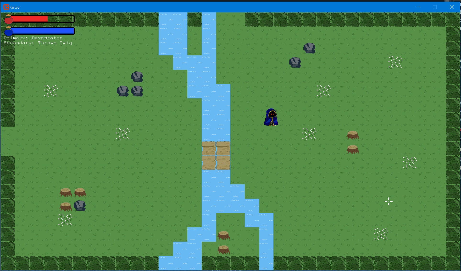 A screenshot of the game, Grov