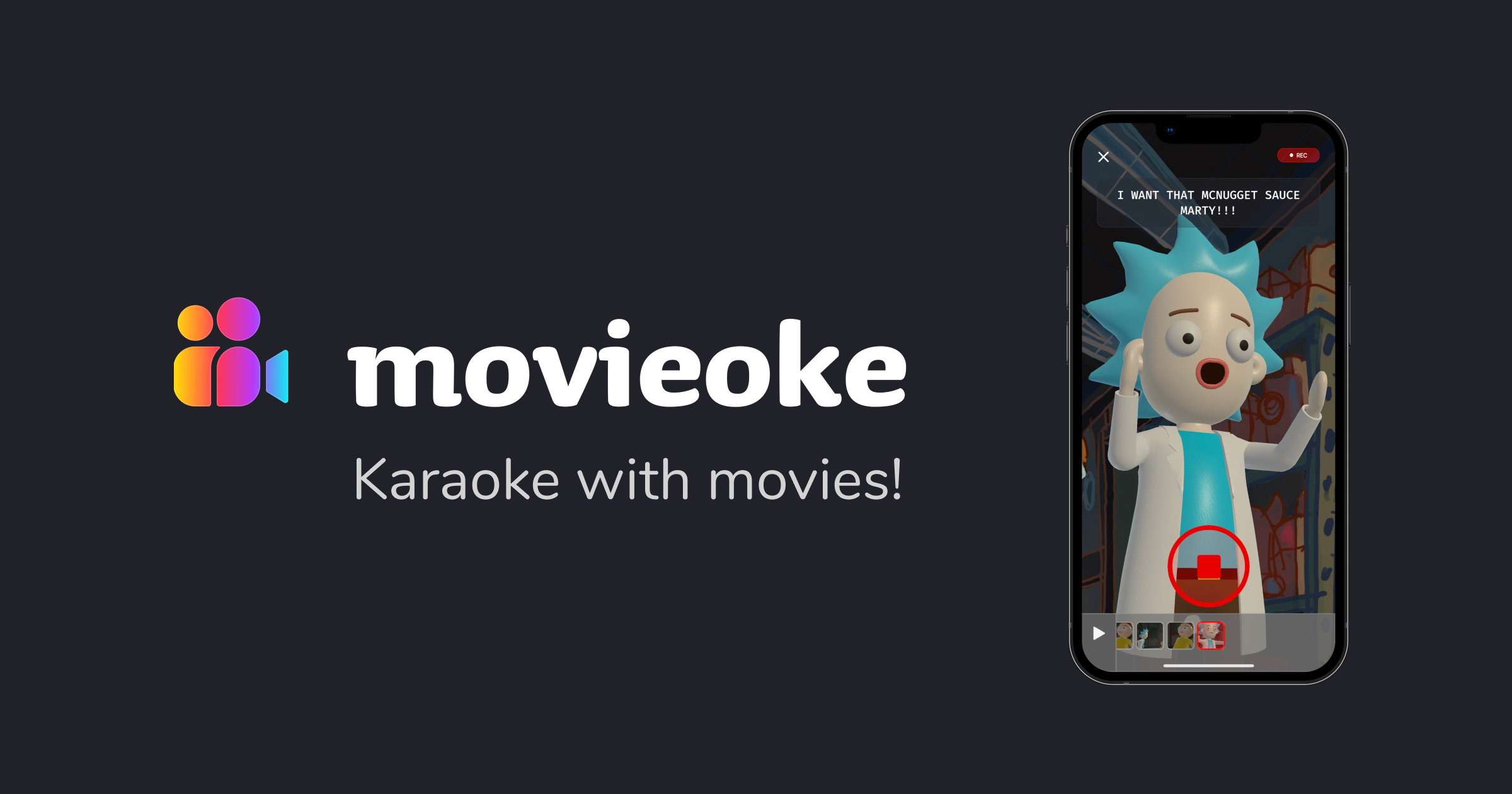 Marketing banner for Moveioke